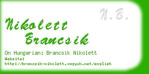 nikolett brancsik business card